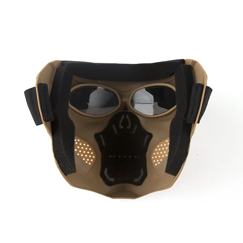 Маска-шлем мотоциклетная с открытым лицом дышащая защита от песка и пыли для