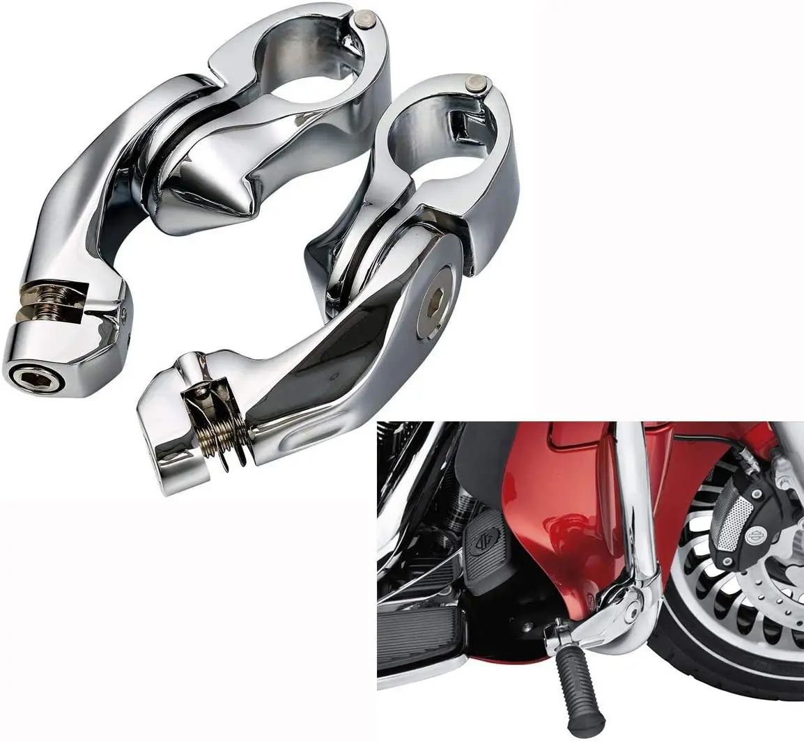 

Регулируемая подставка для ног для Harley Davidson с коротким углом, совместима с Harley Touring Electra Road Glide 1-1/4"