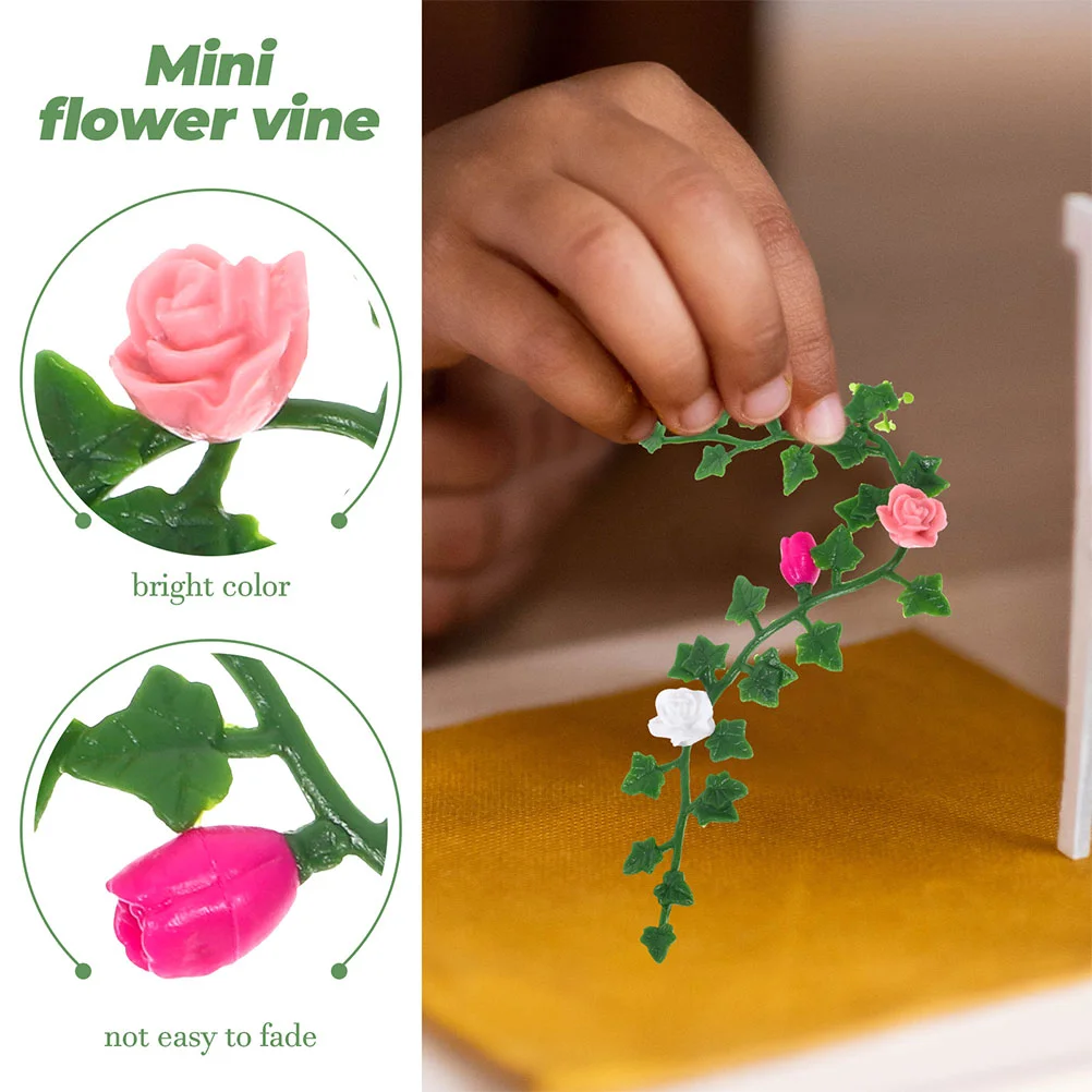 5 шт. дом цветок виноградная лоза небольшое украшение стол искусственное мини