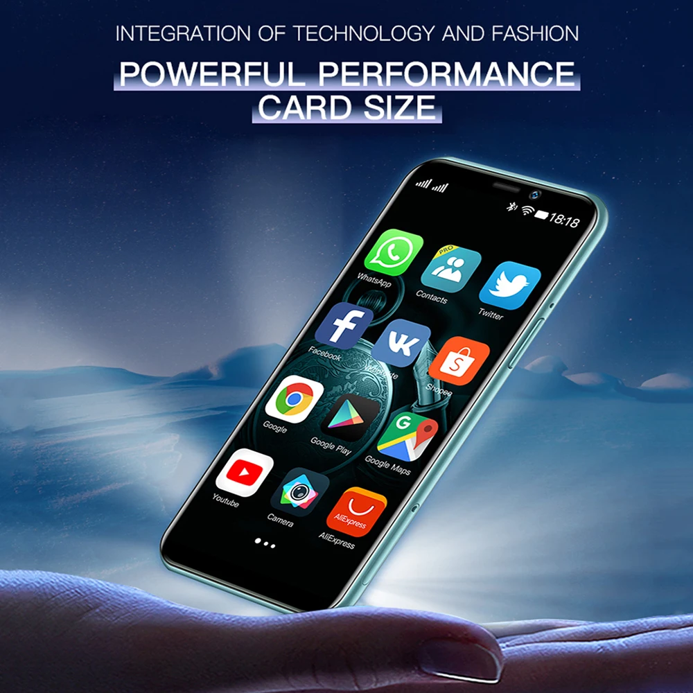 Ultra Thin SOYES S10-H Mini Smartphone Google Play Store Android 9.0 Dual SIM 4G LTE Small Mobile Phone With Face Recognition