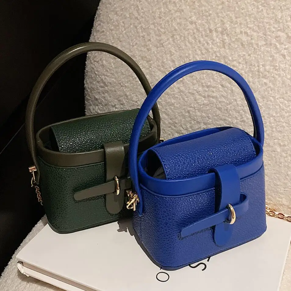 Mini Hard box Tote Bucket bag 2022 New High-quality PU Leather Women's Designer Handbag Luxury brand Shoulder Messenger Bag