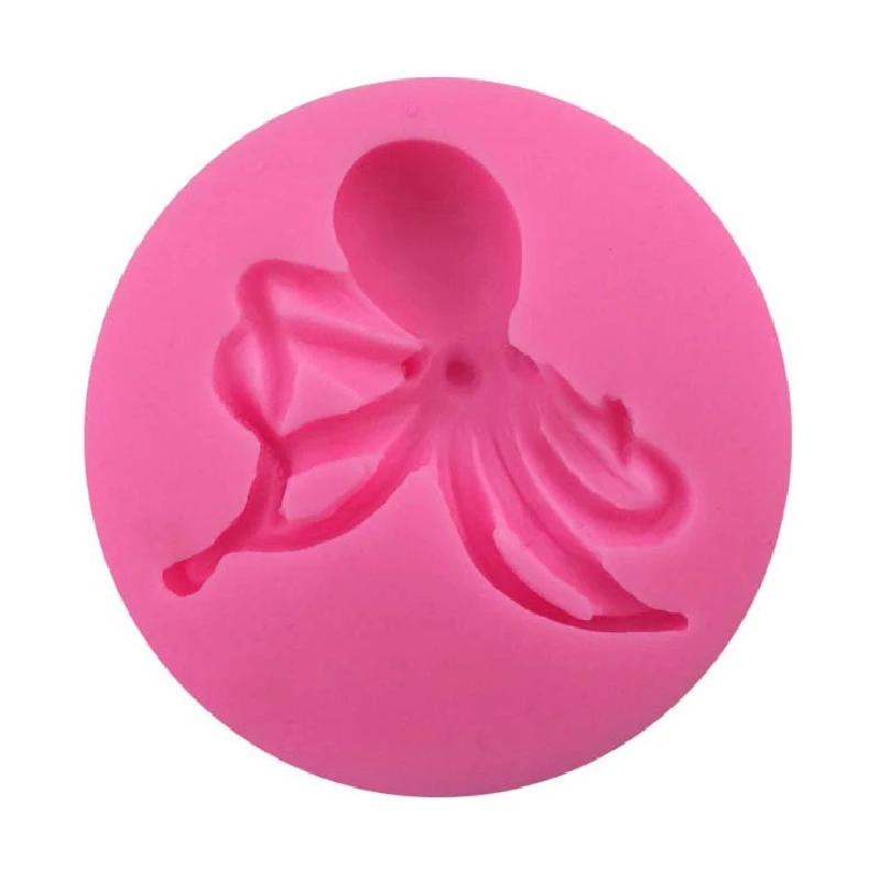 

Baking Tools Octopus Squid Shape Fondant Cake Silicone mold X052