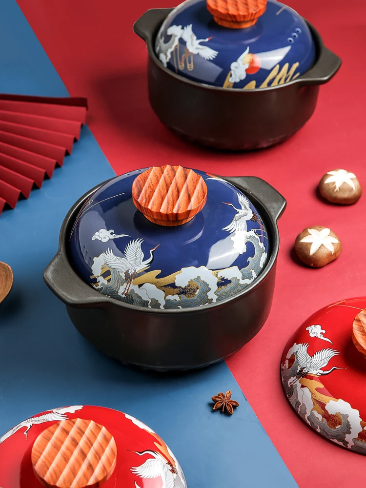 

for Casserole/Stewpot Household Gas Stove Chinese Casseroles Ceramic High Temperature Resistant Soup Pot