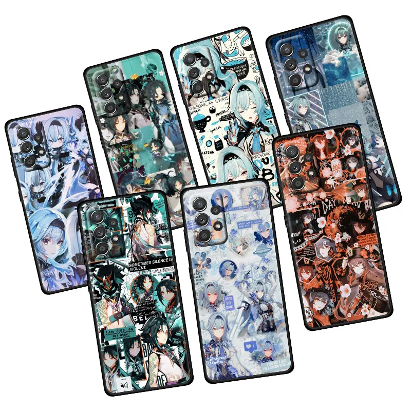 

Cover Case for Samsung Galaxy A31 A41 A51 A71 A91 A22 A32 A33 4G 5G Trend Coque Capa Thin Cell Soft Genshin Impact Cartoon