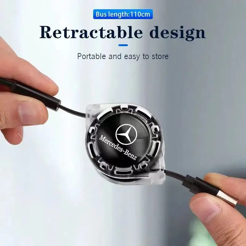 Интерьер автомобиля 3 в 1 быстрое зарядное устройство USB-кабель для передачи