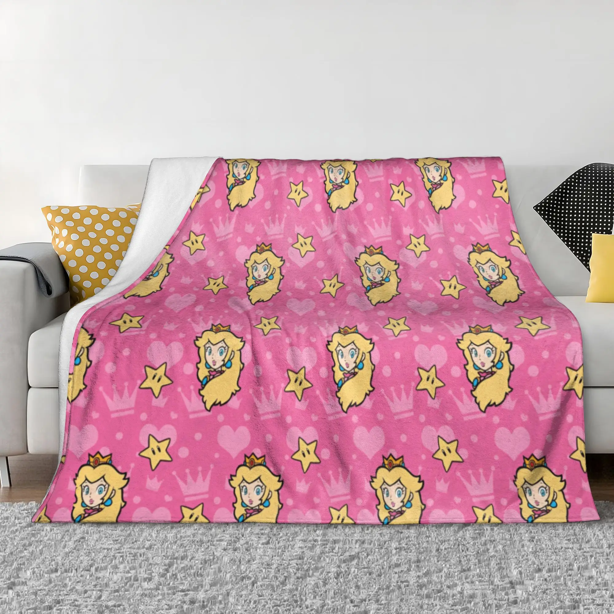 Фланелевые одеяла с героями мультфильмов Супер Марио потрясающее одеяло цветком