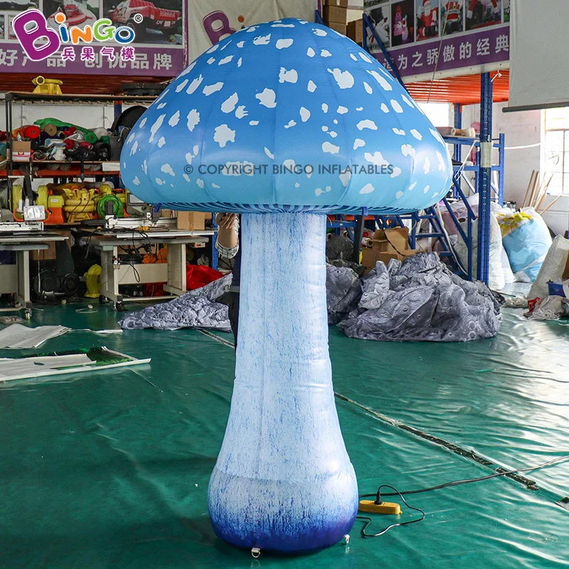 

Personalized 3mH Inflatable Colorful Mushroom Balloon With Lighting For Show Stage Decoration - BG-Z0522