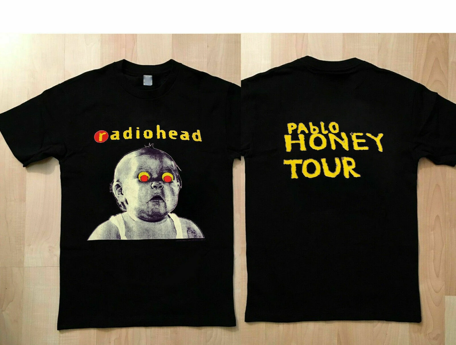 

Vintage Rare!! Radiohead Pablo Honey Tour T Shirt Size Top T Shirt O-Neck Fashion Casual High Quality Print T Shirt