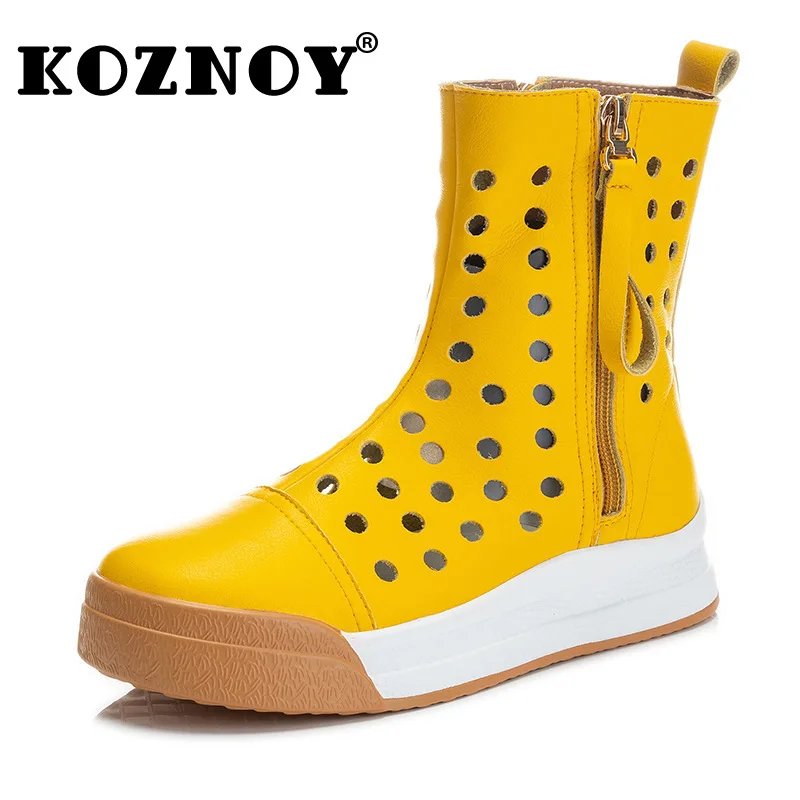 

Женские ботильоны из натуральной кожи, на молнии, до середины икры