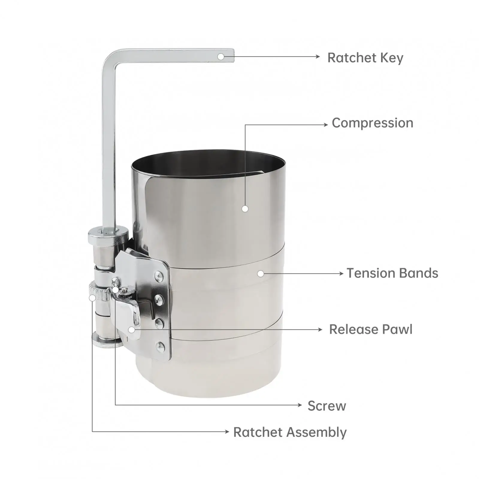3/4/6 дюймов регулируемый поршневой кольцевой компрессор инструмент для