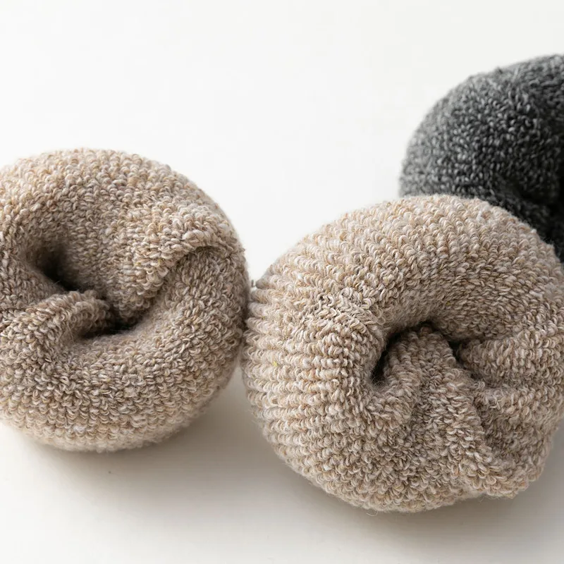 5Pairs/Lot Winter Thicken Wool Socks Men's High Quality Towel Keep Warm Couple Sock Cotton Floor Socks for Male Thermal 38-45