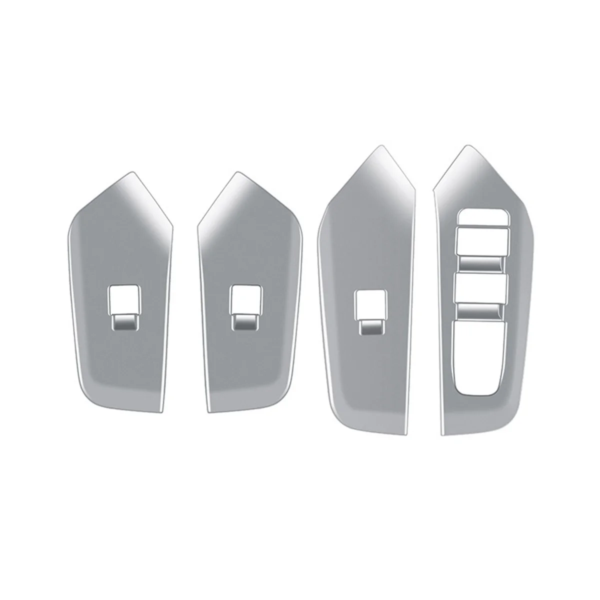 

Car Dumb Silver Interior Door Armrest Window Glass Switch Frame Panel Trims 4PCs for Prius 60 Series 2022