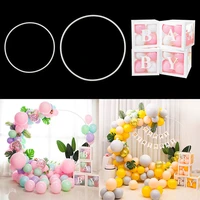 round balloon arch holder alphabet name box transparent balloon box for wedding kids birthday party decor baby shower background