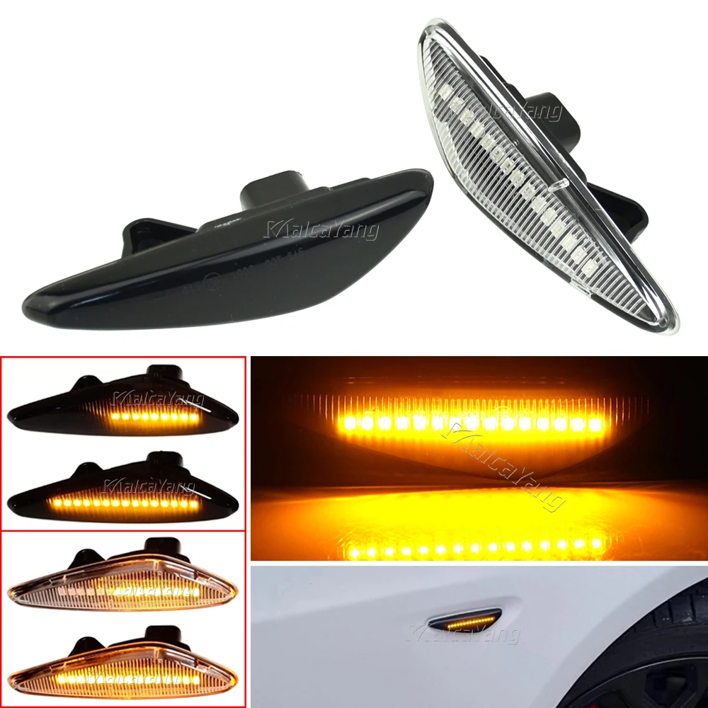 

Flashing LED Dynamic Turn Signal Blinker Light For Mazda 5 CW 6 GH MX-5 ND RX-8 Car Side Marker Light For Fiat 124 Spider Abarth