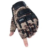 fingerless tactical gloves camouflage military army mittens fitness male antiskid fishing men women half finger riding gloves