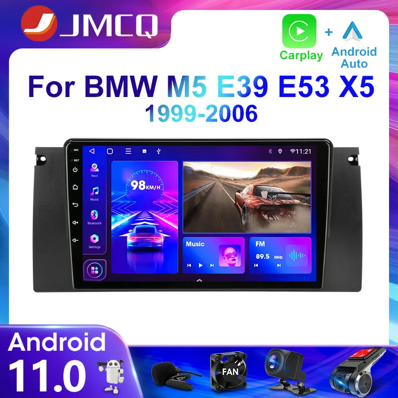 2din Android 11 Car Radio Multimedia Video Player Navigation GPS For BMW M5 E39 E53 X5 1999-2001 2002 2003 2004 2005 2006 Stereo