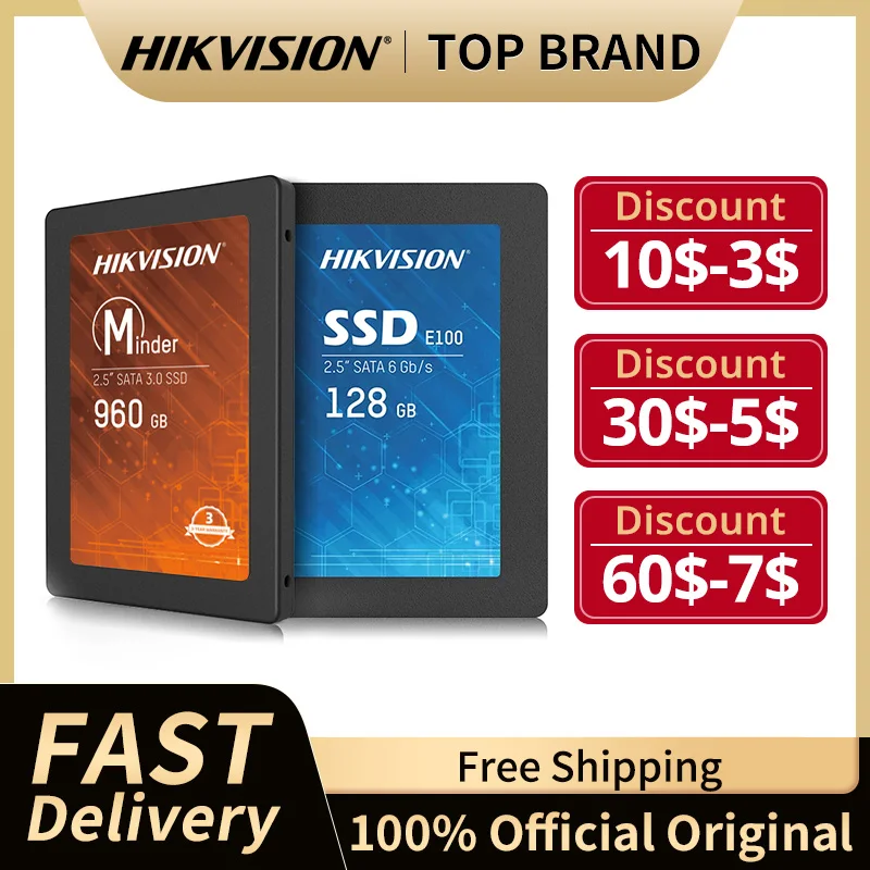 SSD-накопитель HIKVISION для ноутбука, 1 ТБ, 2,5 дюйма, SATA, 120 ГБ, 240 ГБ, 480 ГБ, 500 Гб, 250 ГБ, 128 ГБ