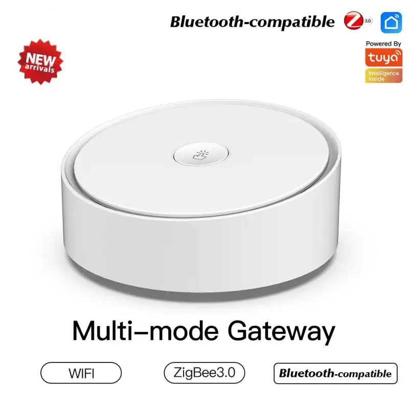 

Шлюз Tuya Zigbee, обновленная версия, многорежимный шлюз, Wi-Fi + Bluetooth-совместимый + Zigbee хаб, голосовое управление для Alexa Google Home
