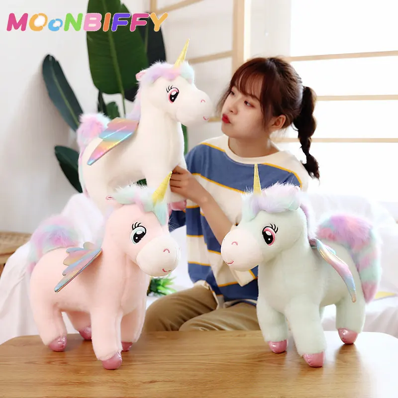 

Уникальные плюшевые единороги со светящимися крыльями, 30-60 см