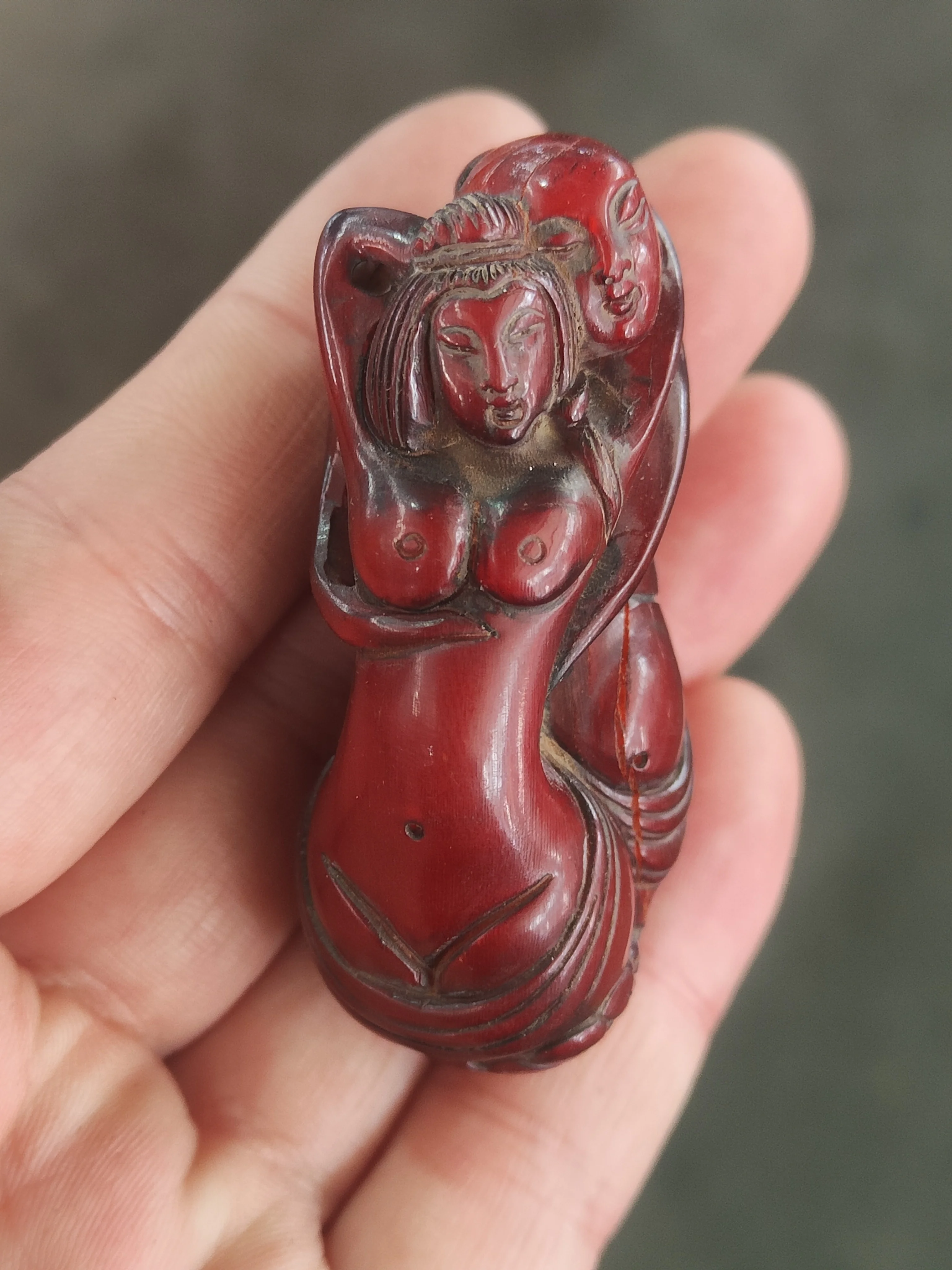 

Китайская ретро угловая резьба статуэтка