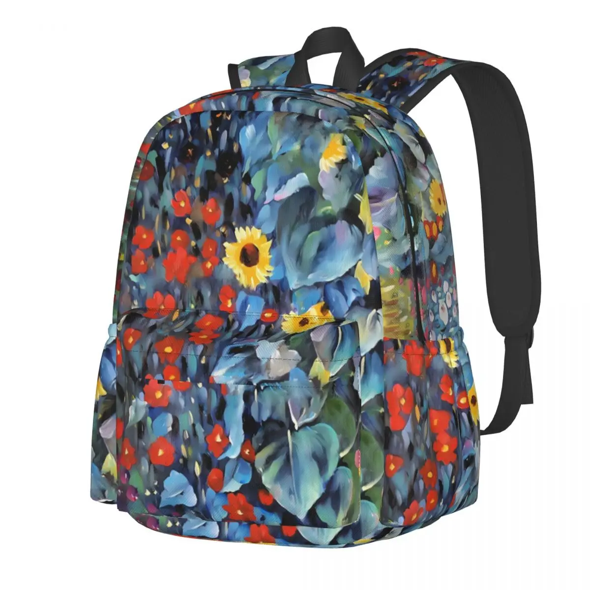 

Sunflower Print Backpack Student Unisex Painted Flowers Pattern Backpacks Polyester Style School Bags Workout Custom Rucksack