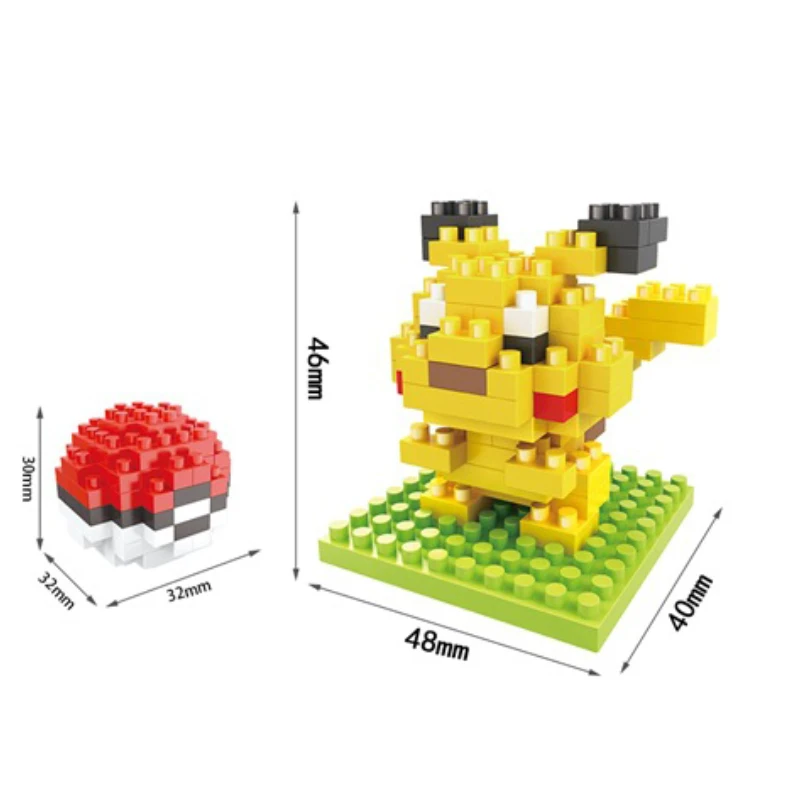 Новые стили маленькие строительные блоки набор Покемон Пикачу кирпичи