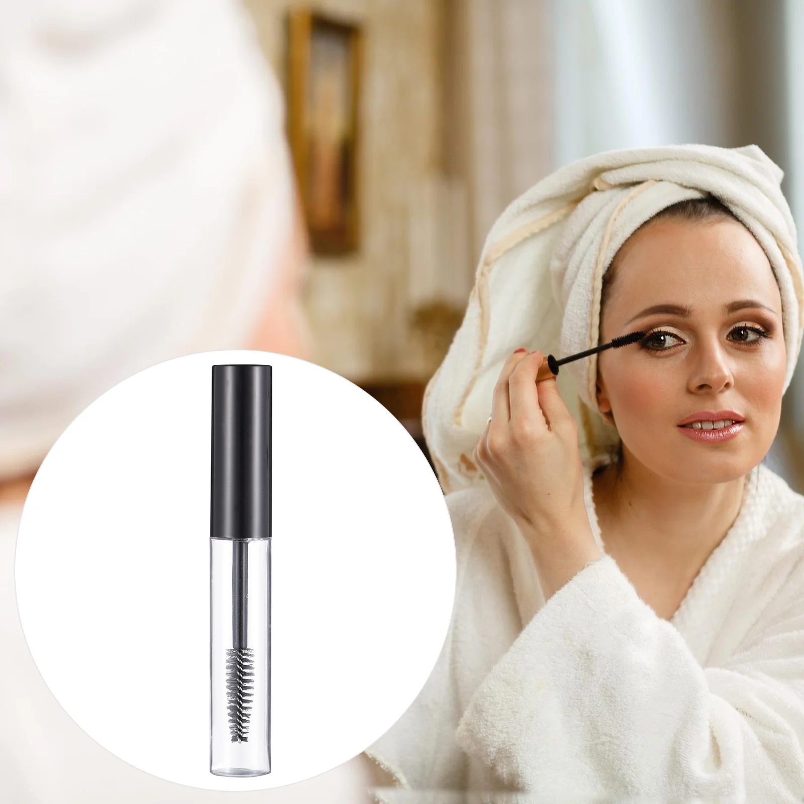 

Mascara Tube Eyelash Bottle Wand Empty Cream Container Dispenser Portable Diy Sample Containers Refillable Wands Clear