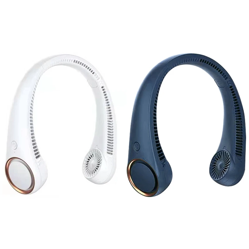 

Portable Neck Fan,Personal Mini Cooler Fan Hand Free Bladeless Fan 3 Speeds Battery Operated Wearable Cooling Fan