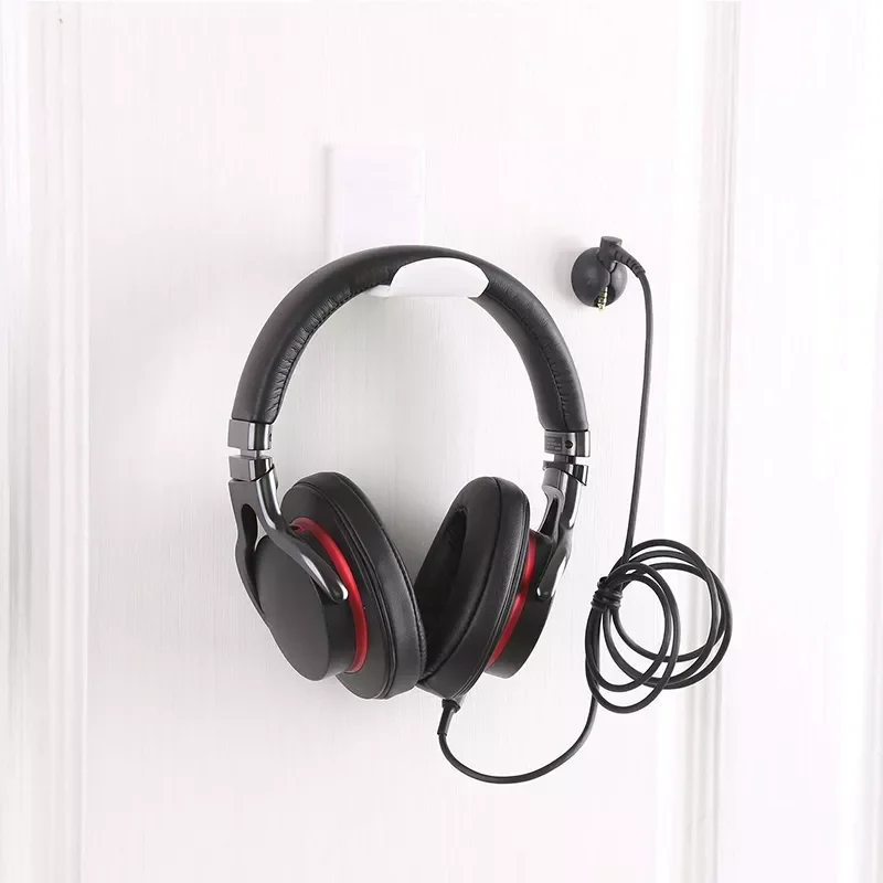 

2023New Type Headphone Holder Stand Adhesive Wall Mounted Headset Hanger Desk Computer PC Monitor Sticky Earphone Display Rack H