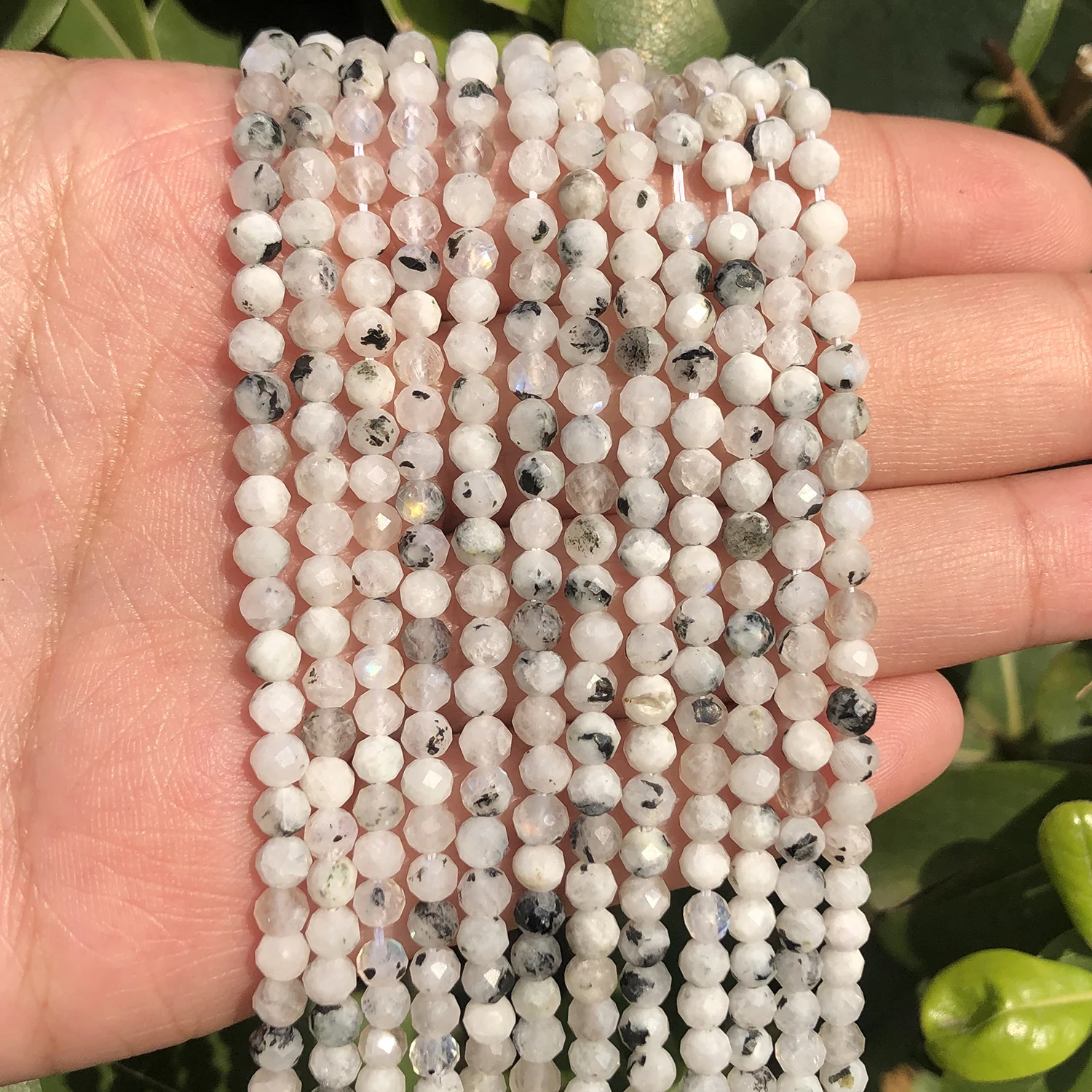 

100% Faceted Blue Moonstone Beads Loose Spacer Rondelle Natural Beads For Jewelry Making Accessories Diy Earing Bracelet 2/3/4mm