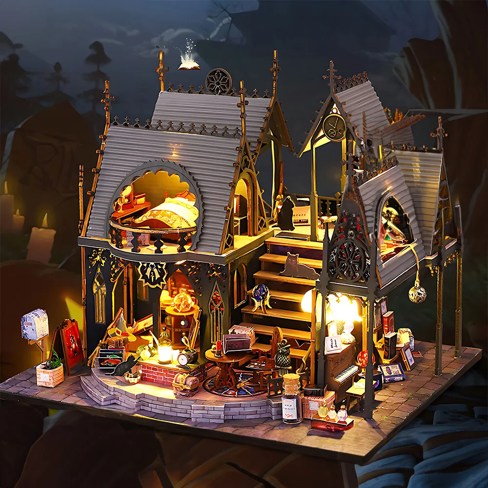 Волшебный Деревянный кукольный домик мини-набор сделай сам 3D головоломка для