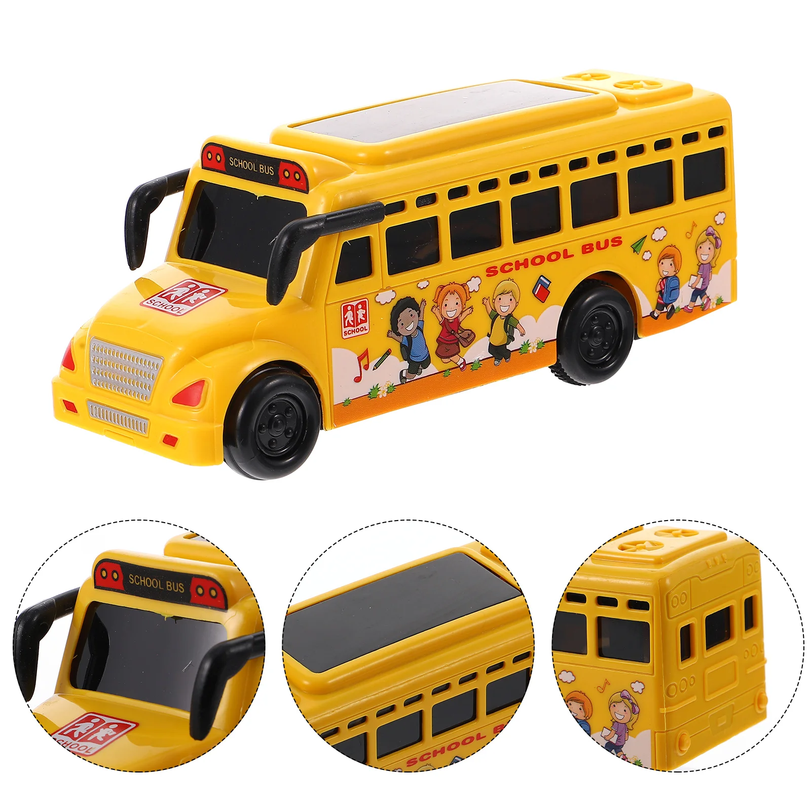 

Bus Toy School Kids Toys For Car Inertia Pull Back Model Cars Cast Baby Die Children Vehicles Puzzle Music Light Yellow Alloy