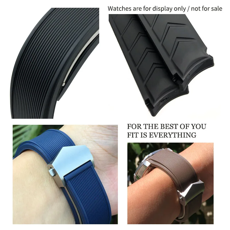 20mm 22mm Rubber Silicone Watch Strap Waterproof Bracelet Watchband for TAG HEUER AQUARACER 300 WAY201B CALIBRE 5 Accessories