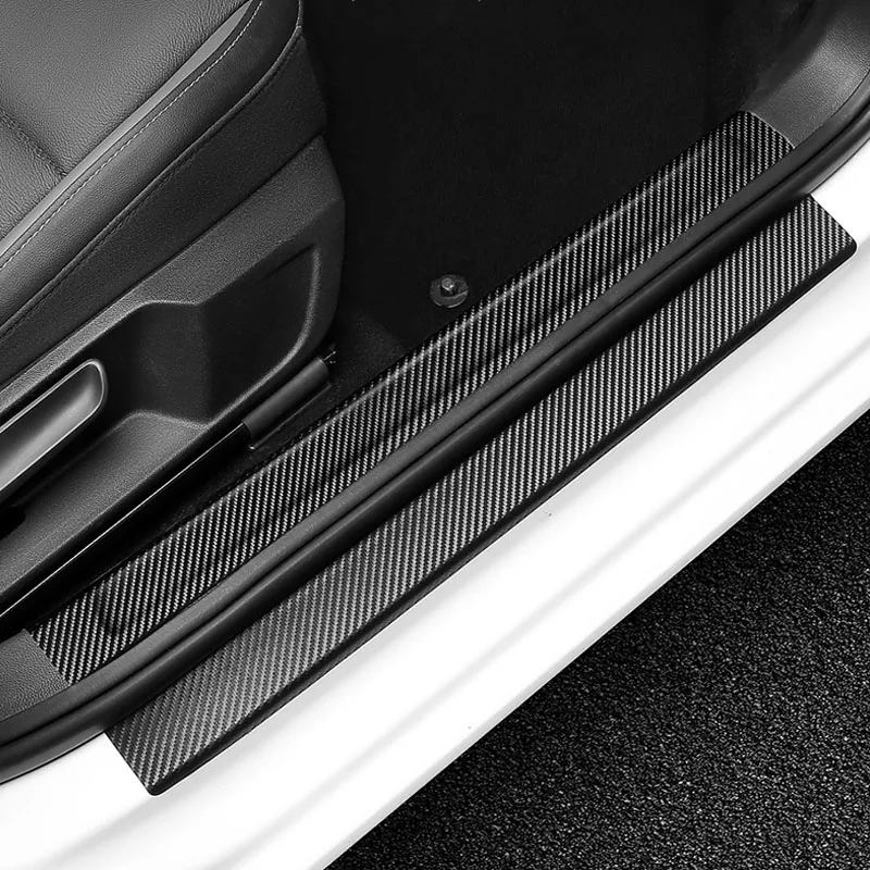 Автомобильная наклейка протектор порога накладки кожаная на дверную педаль для