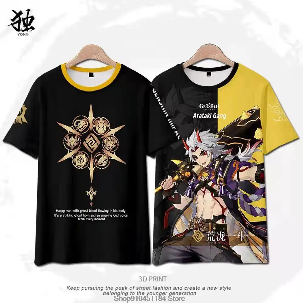

2022 New Women's Short Sleeve 3D Printed T-shirt original God Harajuku Anime Cosplay Costume T-shirts Game Fate Men's T-Shirt