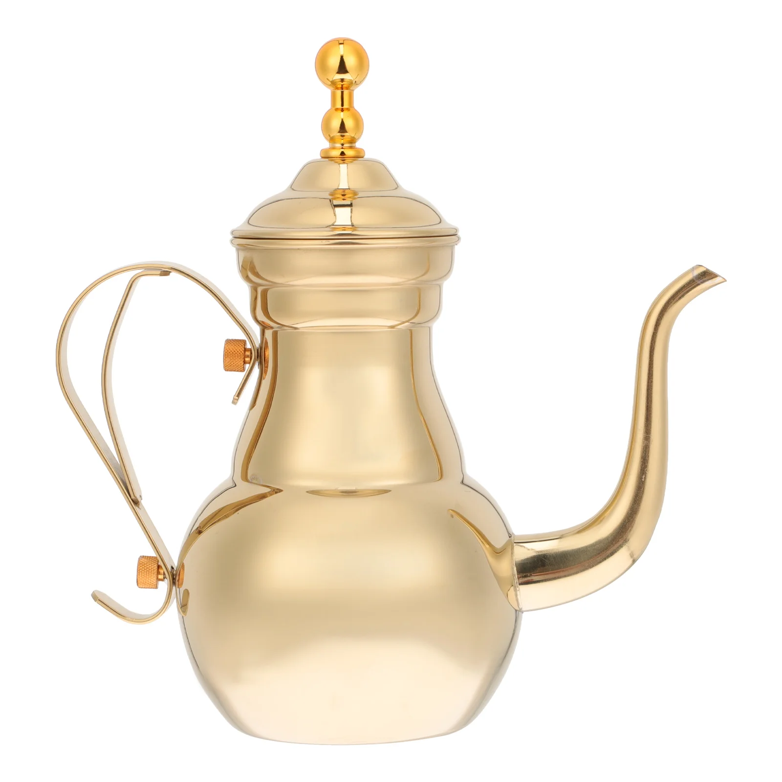 

Turkish Coffee Pot Stainless Steel Pitcher Lid Coffee Dripper Pot Commercial Coffee Urn Stove Machine Pour Coffee Kettle