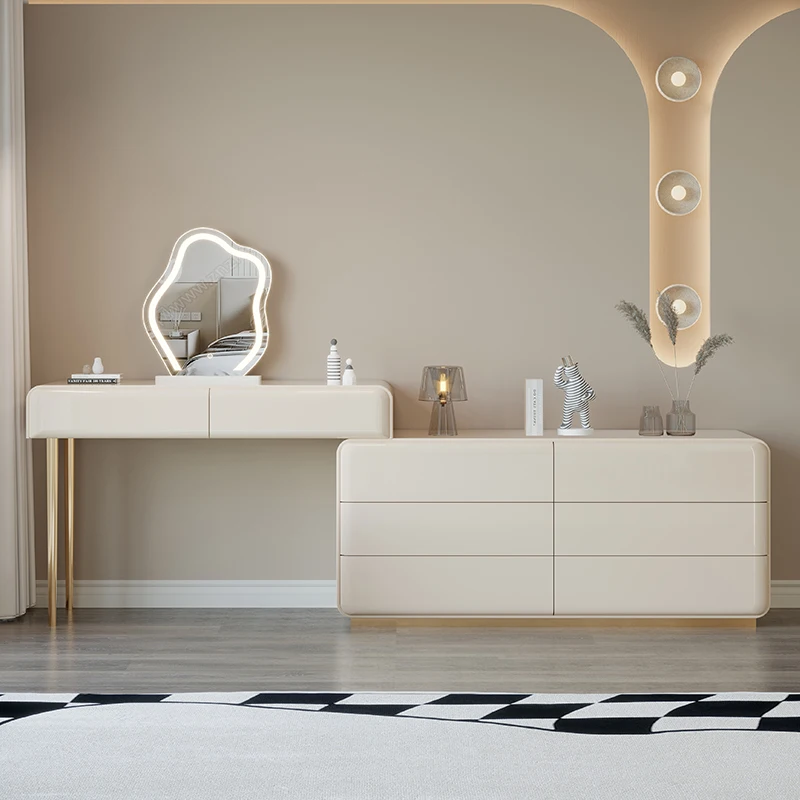 Туалетный столик белый комод современный роскошный деревянный ящик зеркало для