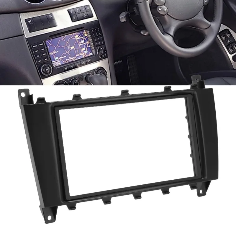 Фото Автомобильная стереорамка Fascia 2 DIN, замена для Mercedes BENZ C CLASS W203 GLKClass C209 20052009 №4