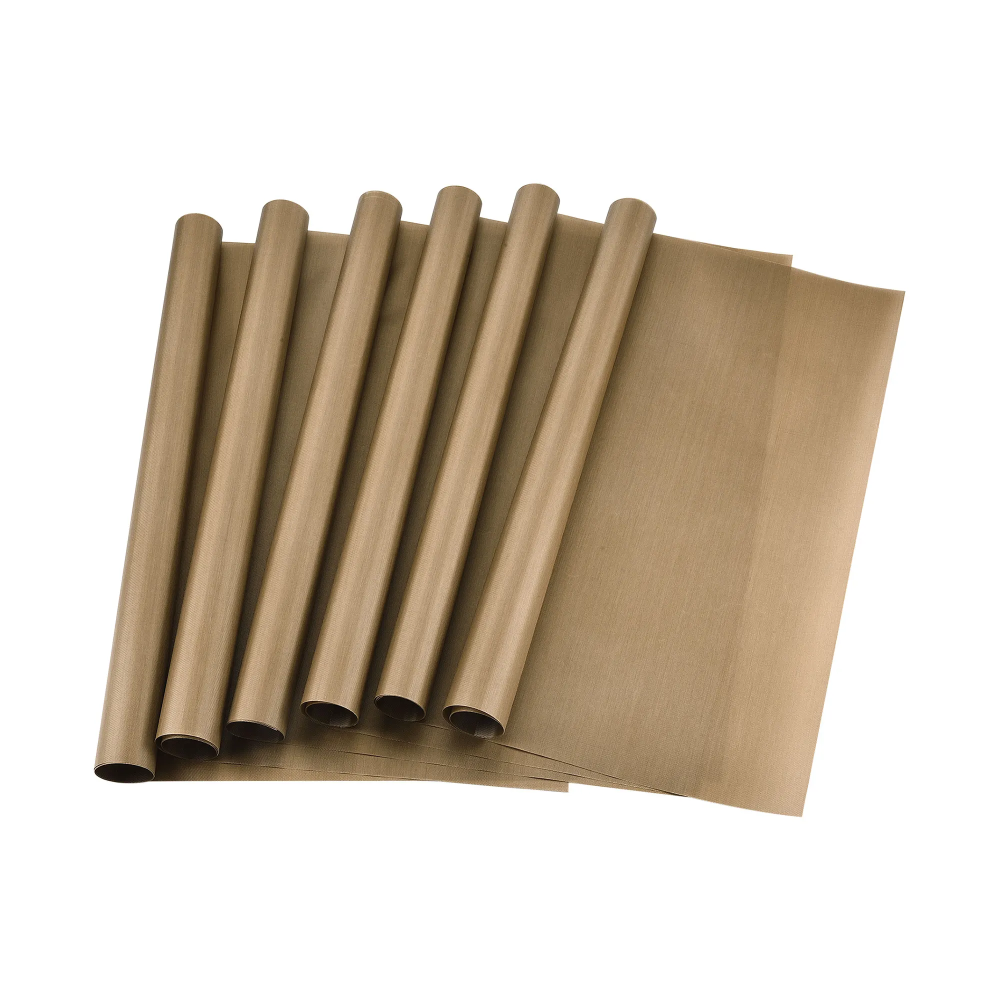 

uxcell 40 x 50cm PTFE Sheet for Heat Resistant Sheet Non-Stick Reusable Heat Resistant Craft Mat Brown 6 Pcs