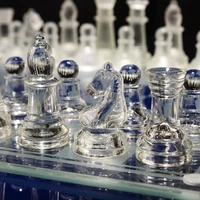 crystal thematic chess set tournament luxury large outdoor interior storage chess set portable juegos de mesa entertainment