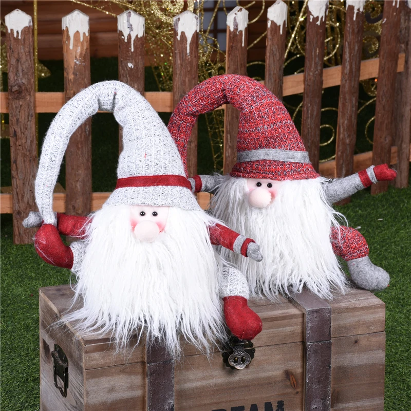 

Санта-Клаус, снеговик, Рождественские куклы, рождественские украшения для дома, выдвижная стойка, фотоподарок для детей