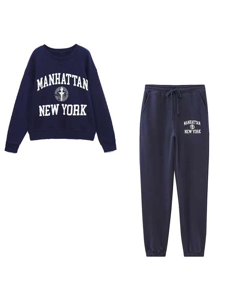 

Женский свитшот с буквенным принтом BM & MD & ZA, винтажный пуловер с длинным рукавом, шикарный топ, новинка 5643843, 2022