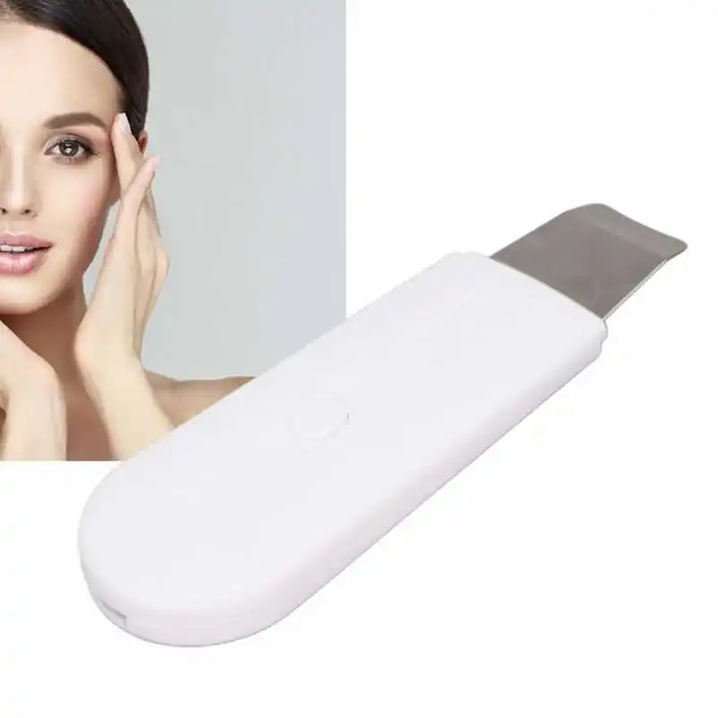 

Blackhead Remover Machine Skin Scrubber Vibration Cleansing Stainless Steel USB Rechargeable Facial Skin Spatula White Face Skin