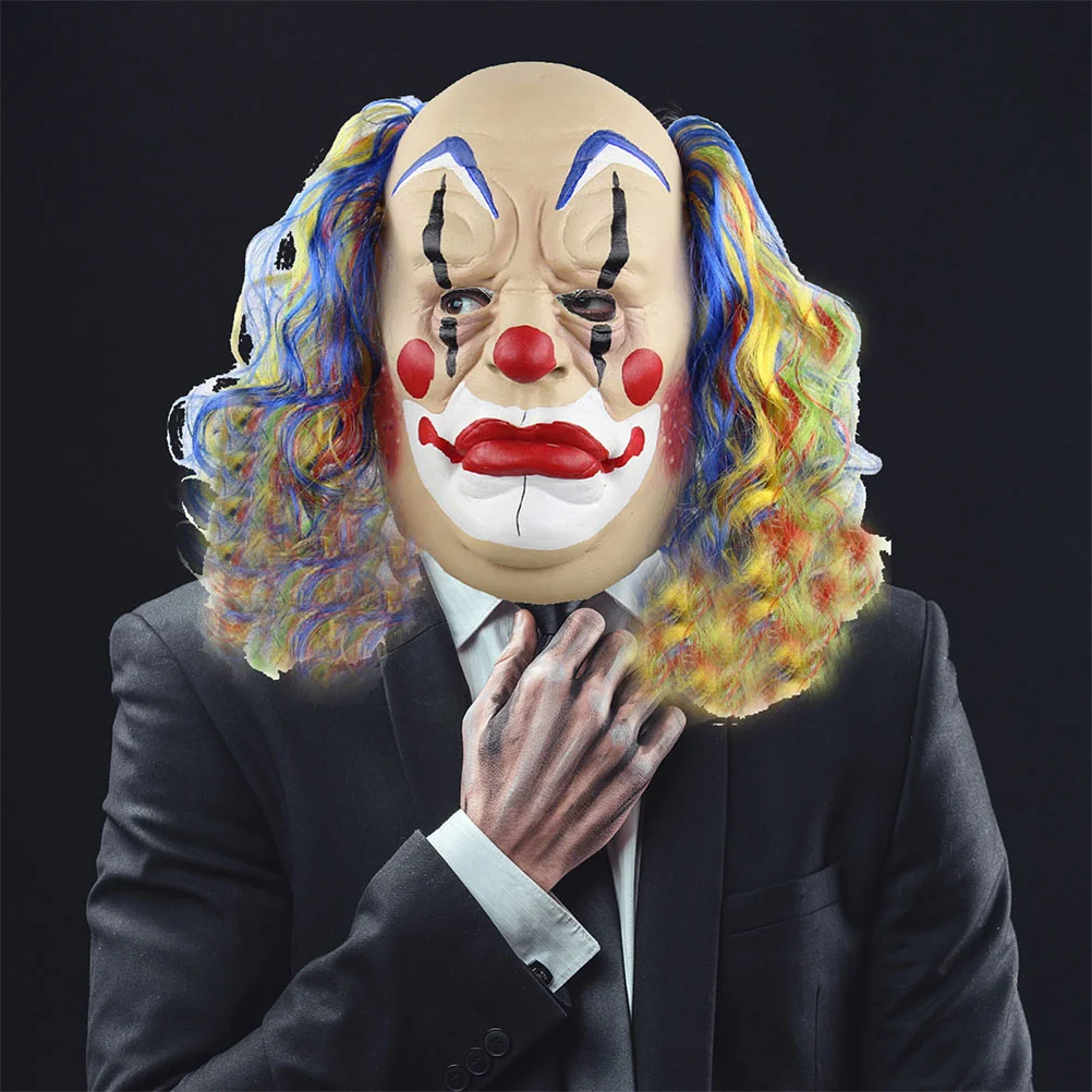 

Scary Clown Latex Mask Scary Creepy Halloween Face Mask Cosplay Costume Prop