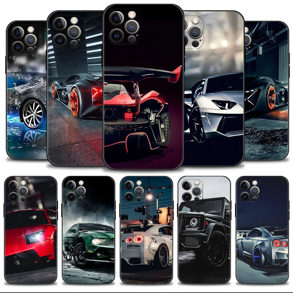 

Fundas Coque Sports Cars Male Men For iPhone 14 7 13 Pro Max 11 XS X 12 XR 8 Plus 5S SE2 6S 5 6 SE2022 Mini