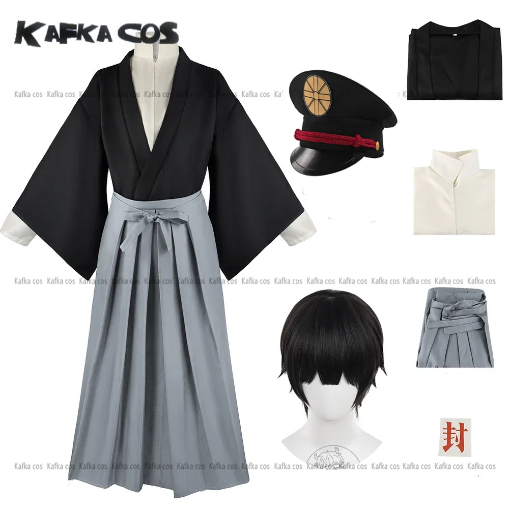 Аниме Tsukasa Yugi Косплей Костюм Шляпа Черные парики Yashiro Nene Одежда Фиолетовый Серый