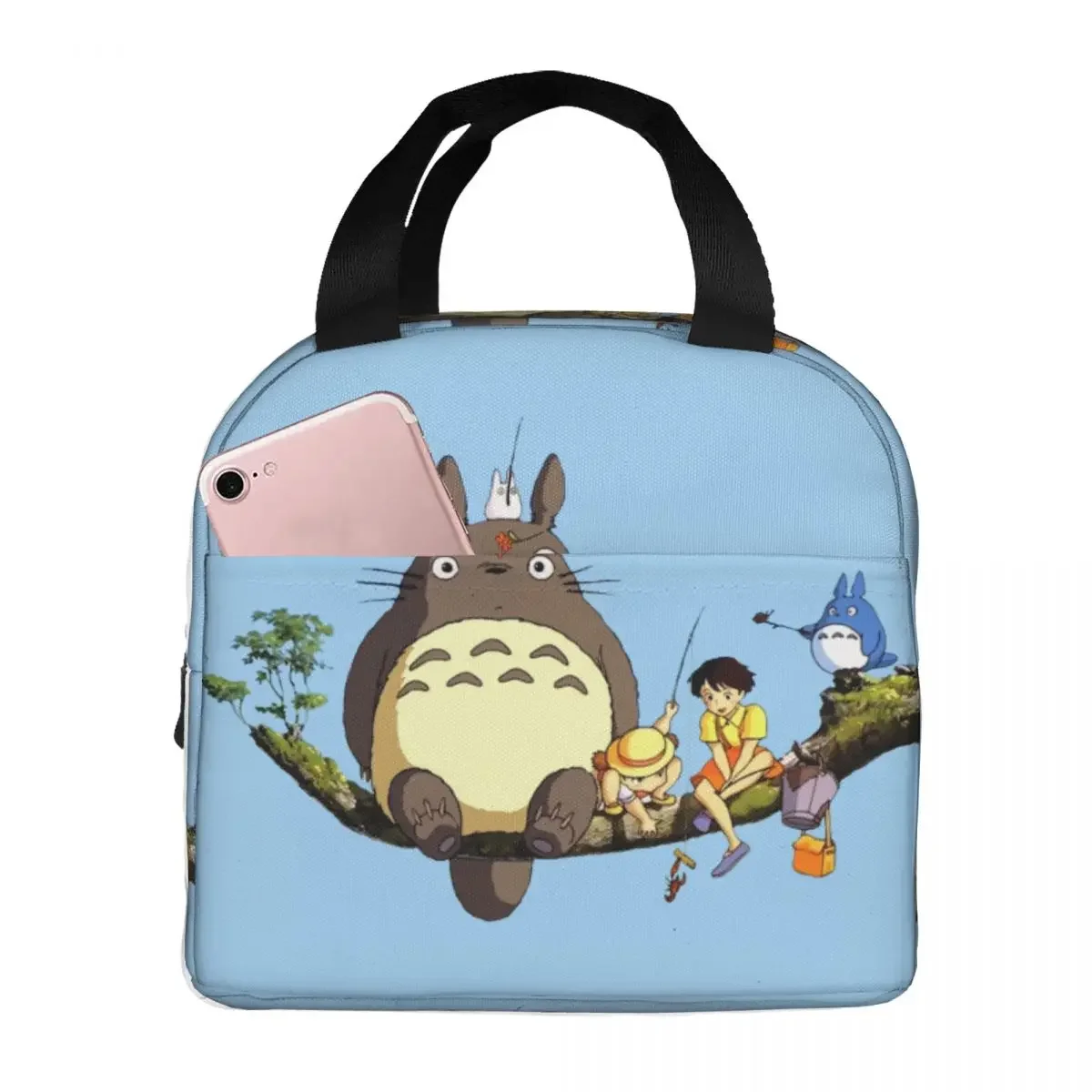

My Neighbor Totoro Lunch Bags Portable Insulated Cooler Bags Studio Ghibli Thermal Cold Food Picnic Tote for Women Children