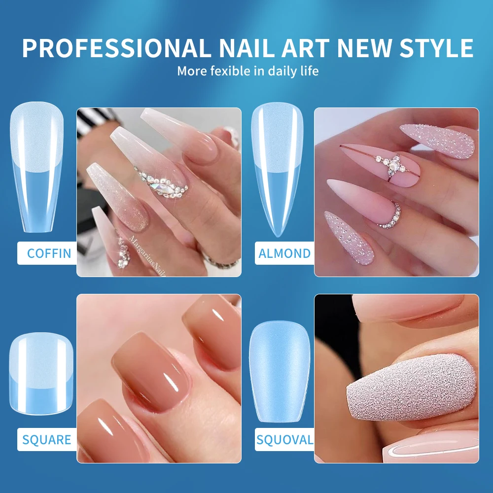 120 шт. прозрачные матовые длинные шпильки/миндаль/квадратные накладные ногти