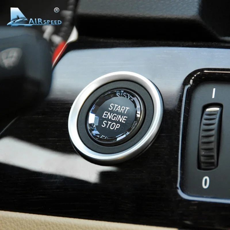 Фото Крышка кнопки запуска двигателя автомобиля для BMW E90 E91 E92 E93 E87 E83 E70 E60 E71 E84 E89, аксессуар для кнопки стоп-сигнала из АБС-пластика с кристаллами №5