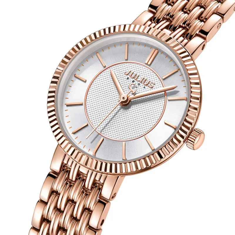 JULIUS Bracelet with Business Women's Watch Waterproof Quartz Elegant Sun Pattern High Quality Wrist Watch Rose Quartz Bangle enlarge